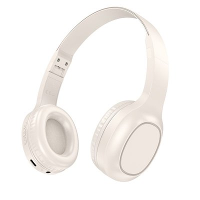 Бездротові Bluetooth навушники Hoco W46 Charm Бежеві 202-00192 фото