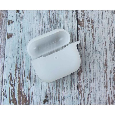 Силіконовий чохол з карабіном для навушників AirPods 3 Прозоро-білий 203-00066 фото