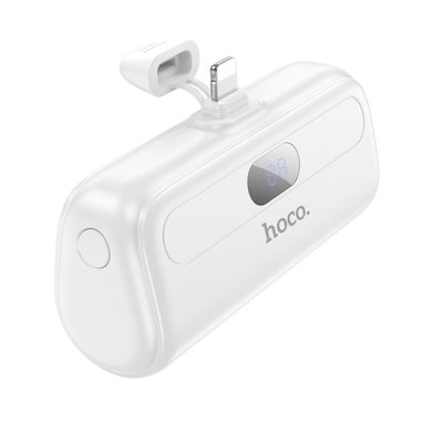 Портативний акумулятор Hoco J116 Cool 5000mAh 18.5W Lightning для iPhone Білий 216-00066 фото
