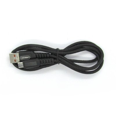 Кабель Denmen D02V USB to micro-USB Чорний 1 м 209-00055 фото