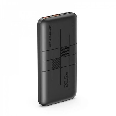 Портативний акумулятор Power Bank XO PR187 USB 22.5 W + USB Type-C 20W 10000mAh Чорний 216-00018 фото