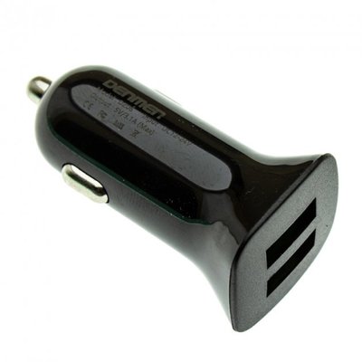 Автомобільний зарядний пристрій Denmen DZ06 USB QC 3.0 18W Чорний 209-00088 фото