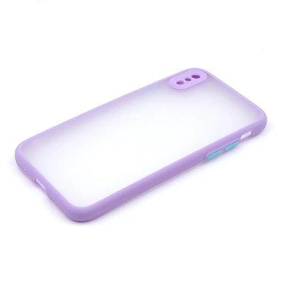 Силіконовий чохол з закритою камерою Avenger Totu для iPhone X/Xs Purple 208-00627 фото