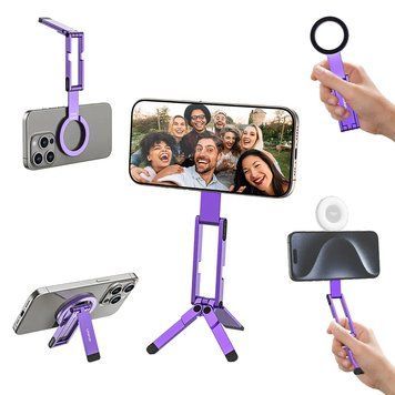 Тримач телефона Ulanzi MA60 Foldable Magnetic Phone Tripod (Purple) S037 фото