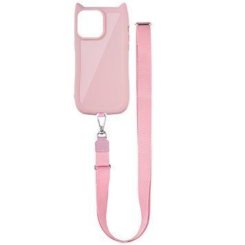 Чехол с шнурком GETMAN Cat with straps для&nbsp;iPhone 16 (6.1") Pink 555-00394 фото