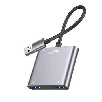 USB-хаб 4 порти XO HUB012А Сірий 209-00160 фото