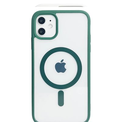 Силиконовый чехол Clear Color Case with MagSafe для iPhone 11 Зеленый 214-00099 фото