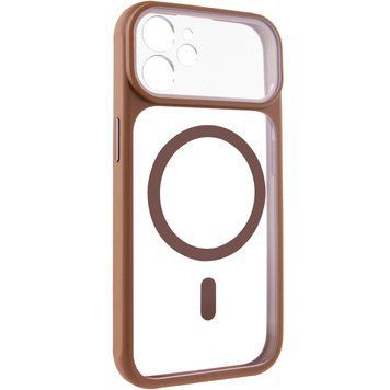 Чехол TPU+PC GETMAN Moon Clear with MagSafe для Apple iPhone 11 (6.1") Brown 656-08457 фото