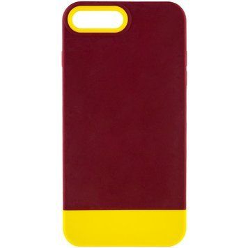 Чохол TPU+PC Bichromatic для Apple iPhone 7 plus / 8 plus (5.5") Brown burgundy / Yellow 555-03900 фото