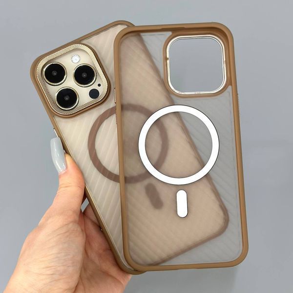 Чехол Wavy Pattern Matte Corrugated Camera Magnetic для iPhone 14 Pro Black 214-02449 фото