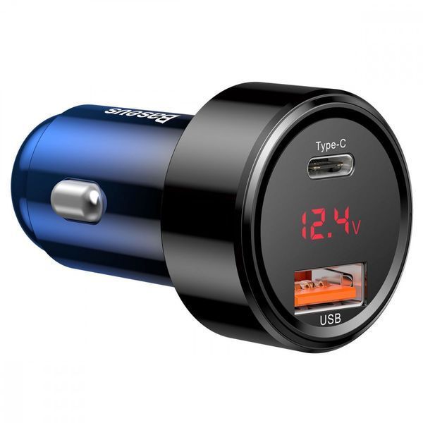 АЗП Baseus Magic Series Digital Display PD 3.0 QC 4.0+ 45W USB + Type-C Black CCMLC20C-01 фото