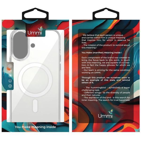 Чехол Ummi transparent with MagSafe для Apple iPhone 16 Plus (6.7") Clear 777-09441 фото