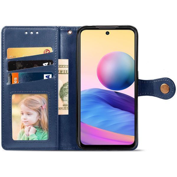 Кожаный чехол-книжка GETMAN Gallant (PU) для Xiaomi Redmi A3 Синий 777-06250 фото