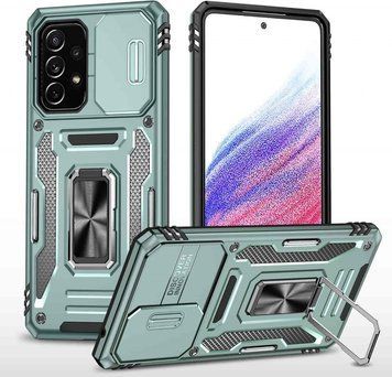 Ударостійкий чохол Camshield Army Ring для Samsung Galaxy A33 5G Light Green 777-05135 фото
