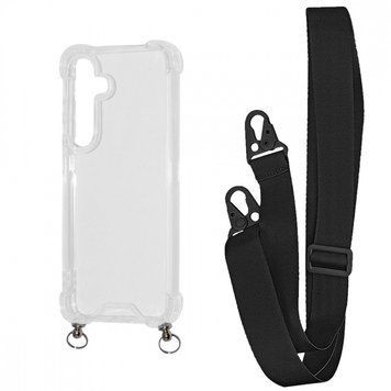 Чохол WAVE Clear Case With Strap для Samsung Galaxy A35 Black 208-05168 фото