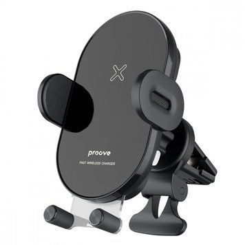 Автотримач з бездротовою зарядкою Proove Rounded Energy 15W black 656-02644 фото