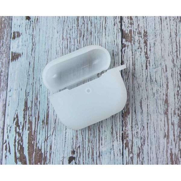 Силиконовый чехол с карабином для наушников AirPods 3 Прозрачно-белый 203-00066 фото