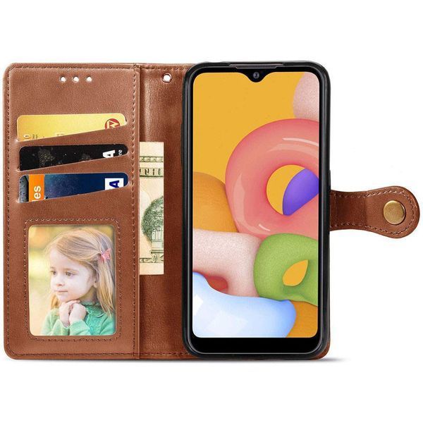 Кожаный чехол-книжка GETMAN Gallant (PU) для Umidigi A7s Brown 777-06501 фото