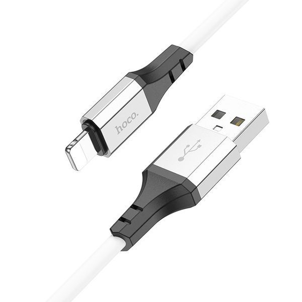 Дата кабель Hoco X86 Spear USB to Lightning (1m) White ILSO-00000071262-2 фото