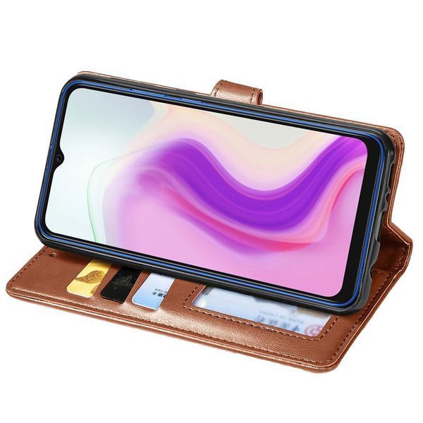 Кожаный чехол-книжка GETMAN Gallant (PU) для Umidigi A7s Brown 777-06501 фото