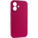 Силіконовий чохол Silk Full Camera Protective для Apple iPhone 16 (6.1") Rose Red 777-09619 фото