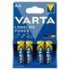 Батарейка Varta LR6/AA Longlife Power Alkaline (4шт) 4008496559435 фото 1
