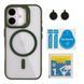 Чохол TPU+PC+Metal Stand Case with MagSafe and Camera Lenses для iPhone 16 Green 214-03725 фото