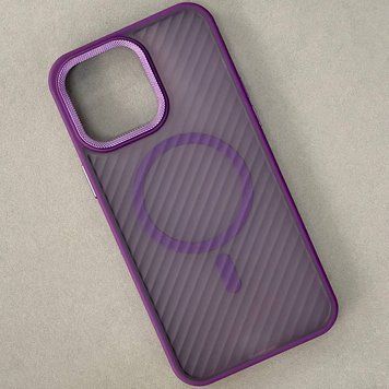 Чохол Wavy Pattern Matte Corrugated Camera Magnetic для iPhone 11 Violet 214-02401 фото