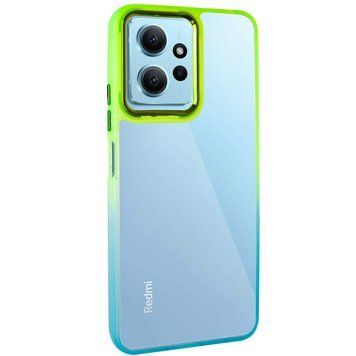 Чохол TPU+PC Fresh sip series для Xiaomi Redmi Note 12 4G Бірюзовий / Лимонний 777-06602 фото