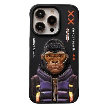 Чохол TPU+PC Nimmy 3D with Metal Buttons для iPhone 15 Pro Gorilla Black 656-02534 фото