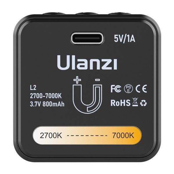 Відеосвітло Ulanzi L2 Bi-color COB Vedio Light, IP6, 5W, Black (3051) 3051 фото