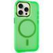Чехол TPU+PC Lily with MagSafe для Apple iPhone 15 Pro (6.1") Neon Green 214-03580 фото