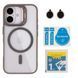 Чохол TPU+PC+Metal Stand Case with MagSafe and Camera Lenses для iPhone 16 Grey 214-03726 фото