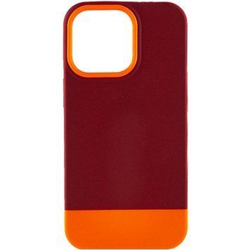 Чохол TPU+PC Bichromatic для Apple iPhone 13 Pro Max (6.7") Brown burgundy / Orange 555-04003 фото