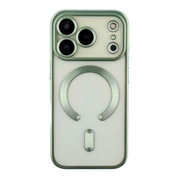 Чохол TPU Metallic Chrome Full Camera with Magsafe для iPhone 17 Pro Max Chrome Green 214-04627 фото