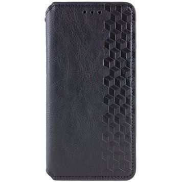 Кожаный чехол-книжка GETMAN Cubic для Xiaomi Redmi 12 Черный 555-01822 фото