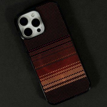 Чехол Gloss Elite Carbonique Magnetic для iPhone 12/12 Pro Pixel Red 208-06154 фото