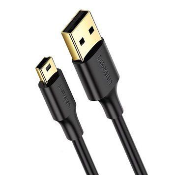 Кабель UGREEN USB 2.0 A Male to Mini 5 Pin Male Cable 1.5m (Black) UGR-10385 фото