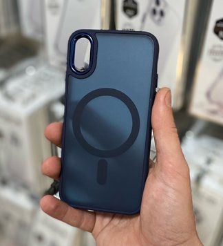 Чехол Space Magnetic Color з Magsafe для iPhone Xs Max Синий 214-00852 фото