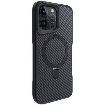 TPU+PC чохол Metal Buttons with MagSafe Carbon Ring для Apple iPhone 14 Pro Max (6.7") Black 777-08079 фото