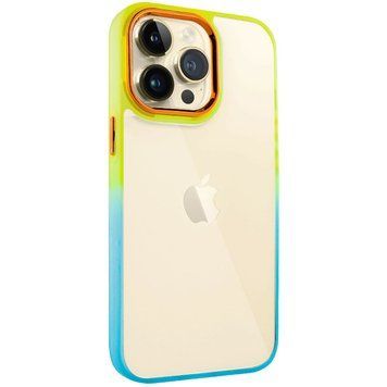 Чохол TPU+PC Fresh sip series для Apple iPhone 13 Pro Max (6.7") Бірюзовий / Помаранчевий 777-06704 фото