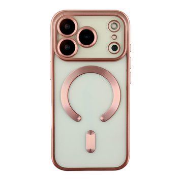 Чохол TPU Metallic Chrome Full Camera with Magsafe для iPhone 17 Pro Max Chrome Rose 214-04628 фото