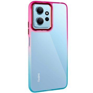 Чохол TPU+PC Fresh sip series для Xiaomi Redmi Note 12 4G Бірюзовий / Рожевий 777-06604 фото
