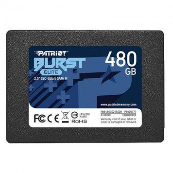 Накопичувач SSD Patriot Burst Elite 480GB 2.5" 7mm SATAIII TLC 3D PBE480GS25SSDR фото