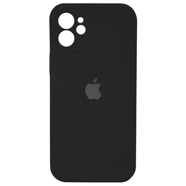 Силіконовый чохол з закритою камерою для iPhone 12 Black 208-00722 фото