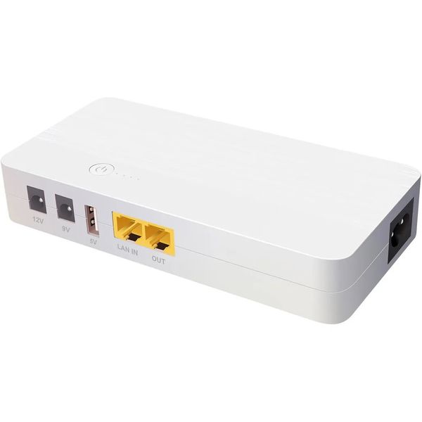 Портативне джерело безперебійного живлення WGP Mini DC UPS10400mAh White для WiFi-роутера! 777-01487 фото