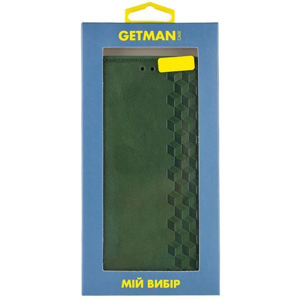 Шкіряний чохол-книжка GETMAN Cubic для Motorola Moto G24 / G04 / E14 Зелений 555-01673 фото