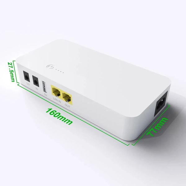 Портативный источник бесперебойного питания WGP Mini DC UPS10400mAh White для WiFi-роутера! 777-01487 фото