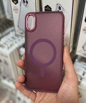 Чехол Space Magnetic Color з Magsafe для iPhone Xs Max Темно-фиолетовый 214-00853 фото