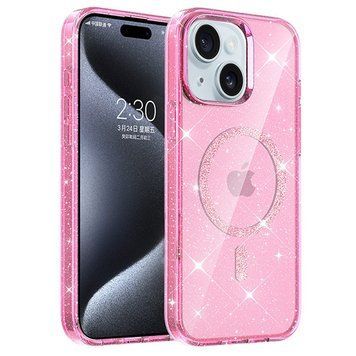 Чохол TPU Eclipse Sparkle (MagFit) для Apple iPhone 14 / 13 (6.1") Pink 214-03790 фото